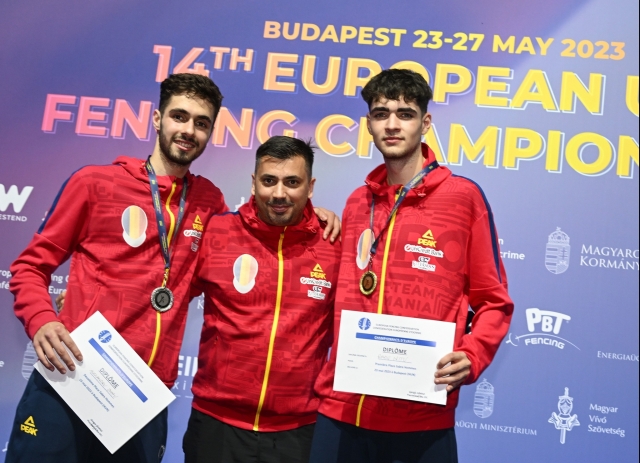 Scrimă: Radu Nițu - aur și Alexandru Zmău – argint la Europenele U23 de la Budapesta