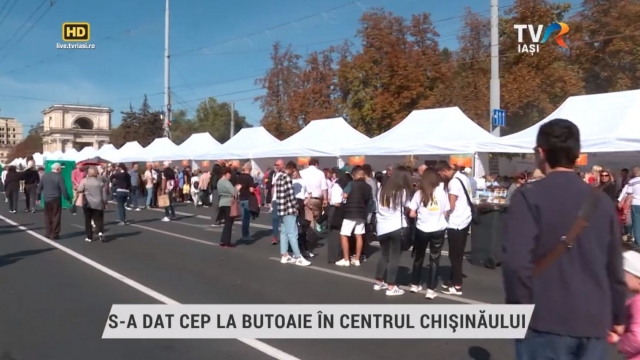 S-a dat cep la butoaie în centrul Chișinăului | VIDEO