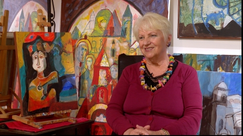 „Biografii necesare”. Pictorița Angela Tomaselli: Pentru mine, culoarea e întotdeauna foarte importantă, pentru că, în fond, pictura înseamnă, în primul rând, culoare | VIDEO 
