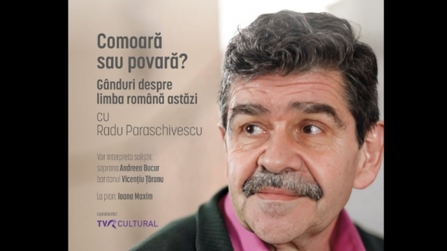 Conferințele ONB: Prelegerea lui Radu Paraschivescu, „Comoară sau povară? Gânduri despre limba română astăzi”, în 27 noiembrie, la TVR Cultural 