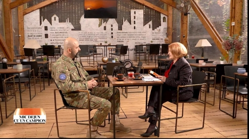 Lt.col. Dan Mireanu, la „Mic dejun cu un campion”: Marele avantaj al jurnaliştilor militari este acela că nu avem niciun motiv să alergăm după rating cu orice preţ (2023) | VIDEO 
