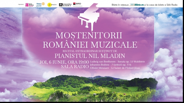 Recitalul-eveniment susținut de pianistul Nil Mladin, în 6 iunie, în direct la TVR Cultural