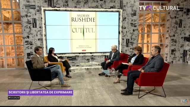 „Intrare liberă”: O discuție despre libertatea de exprimare, pornind de la cartea lui Salman Rushdie, „Cuţitul. Reflecţii în urma unei tentative de asasinat” | VIDEO 