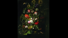 „Buchet de flori”, tablou al lui Rachel Ruysch, apreciată reprezentantă a picturii florale olandeze, la „Pastila de artă”