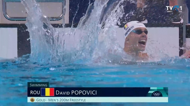 David Popovici a cucerit aurul olimpic la Paris! Pe 30 iulie, în direct la TVR, campionul român s-a calificat în finală la 100 m liber