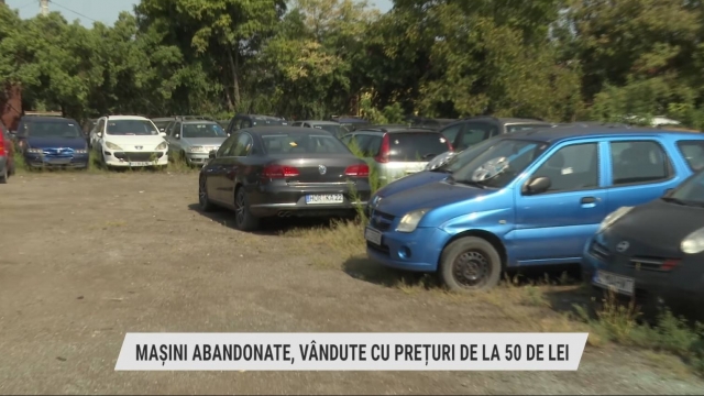 Mașini abandonate, vândute la prețuri de 50 de lei | VIDEO