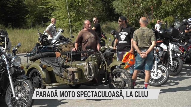 Paradă moto spectaculoasă la Cluj-Napoca | VIDEO