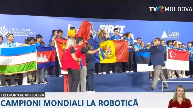 Aur pentru Republica Moldova la cea mai mare Olimpiadă mondială de robotică pentru liceeni | VIDEO