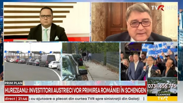 Ambasadorul României în Austria, Emil Hurezeanu, la TVR Info: Sunt încrezător că viitorul Guvern austriac va sprijini aderarea României la Schengen 