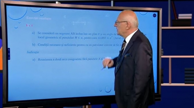 TELEȘCOALA: Matematică, clasa a VIII-a, geometrie plană / VIDEO