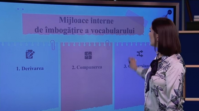 TELEȘCOALA: Limba română, clasa a VIII-a, derivarea și compunerea / VIDEO