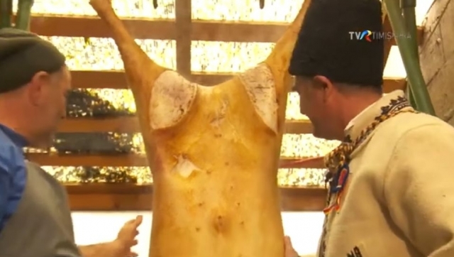 Cum se tămâiază porcul la Cornereva | VIDEO