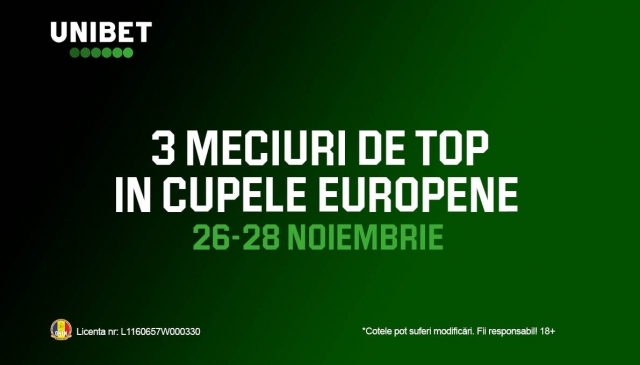 (P) Trei dueluri de neratat în cupele europene - prezentare și cote la pariuri