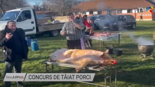 Concurs de tăiat porci | VIDEO