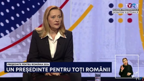 Elena Lasconi, la „Președinte pentru România”: Mergeți la vot pentru a păstra drumul nostru european. Călin Georgescu nu a răspuns invitației TVR