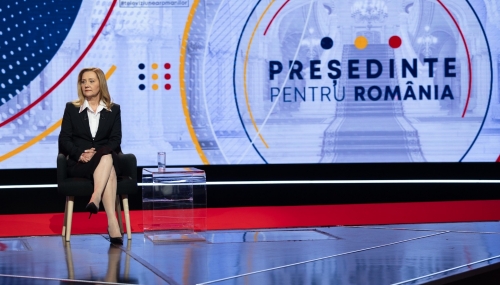 Elena Lasconi, la „Președinte pentru România”: Mergeți la vot pentru a păstra drumul nostru european. Călin Georgescu nu a răspuns invitației TVR