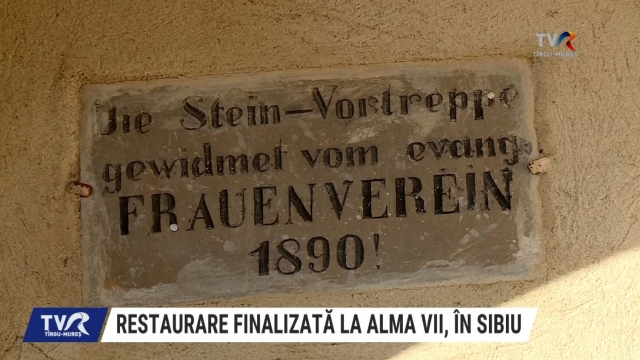 Restaurare finalizată la Alma Vii, în Sibiu | VIDEO