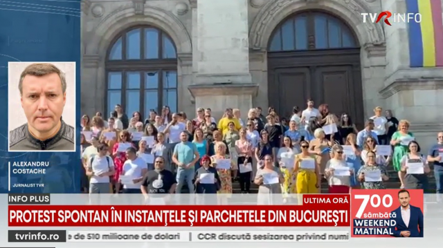 Protest spontan în instanțele și parchetele din București