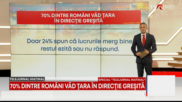 Românii cred că țara merge într-o direcție greșită