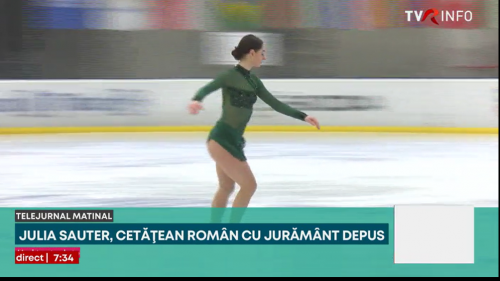 Patinatoarea Julia Sauter, care concurează pentru România din 2012, a devenit cetățean al țării noastre 