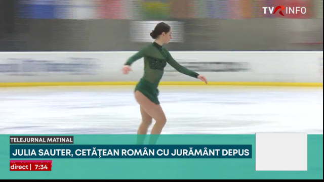 Patinatoarea Julia Sauter, care concurează pentru România din 2012, a devenit cetățean al țării noastre 