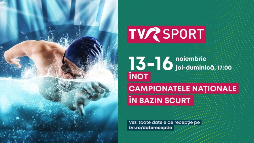 În direct și exclusivitate la TVR Sport: Campionatul Național de Înot în bazin scurt