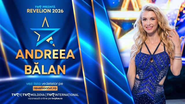 Explozie de energie pe scena TVR: Andreea Bălan în programul de Revelion 2026