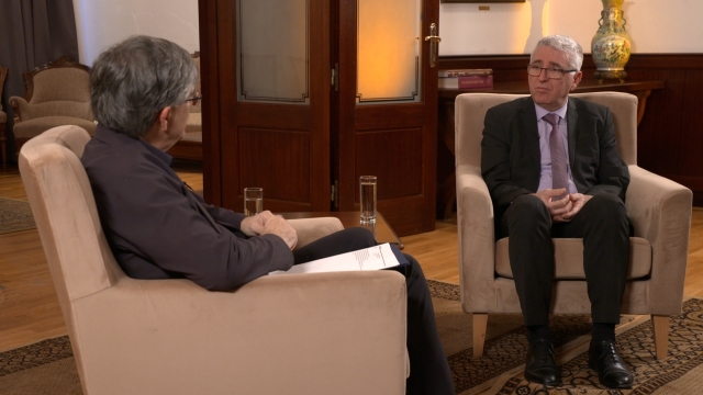 Economistul și statisticianul TUDOREL ANDREI, invitatul vicepreședintelui Academiei Române, MIRCEA DUMITRU la 