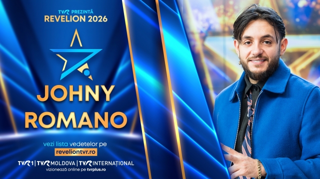 Johny Romano, în noaptea dintre ani la „Televiziunea Română prezintă: Revelion 2026”