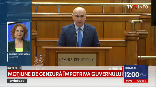 Moţiunea de cenzură în care se cere demisia Guvernului, dezbatere și vot