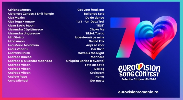 Eurovision România: 101 piese au intrat în Selecția Națională 2026/ Sursa foto: TVR