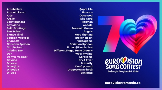 Eurovision România: 101 piese au intrat în Selecția Națională 2026/ Sursa foto: TVR