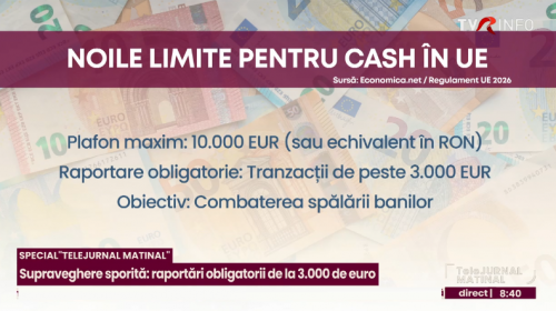 Noile reguli europene pentru plățile în numerar, obligatorii în România din vara anului 2027