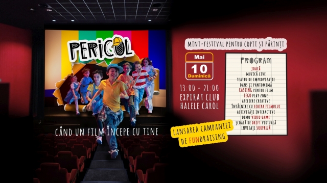 „PERICOL - când un film începe cu tine”, un eveniment gratuit pentru copii și familii, pe 10 mai, la Expirat - Halele Carol