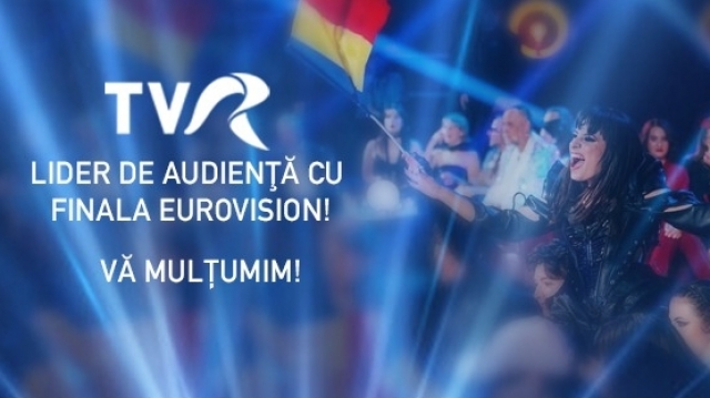 TVR, lider de audienţă cu Finala Eurovision Song Contest