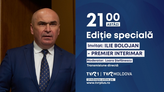 Dialog despre prezentul și viitorul României, cu premierul interimar Ilie Bolojan, live la TVR 1
