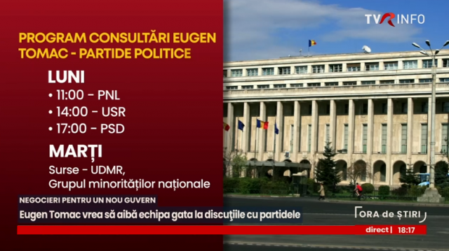 Eugen Tomac, negocieri luni cu liderii PNL, USR și PSD