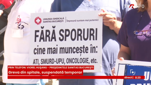 Federația SANITAS suspendă temporar greva generală din sistemul sanitar