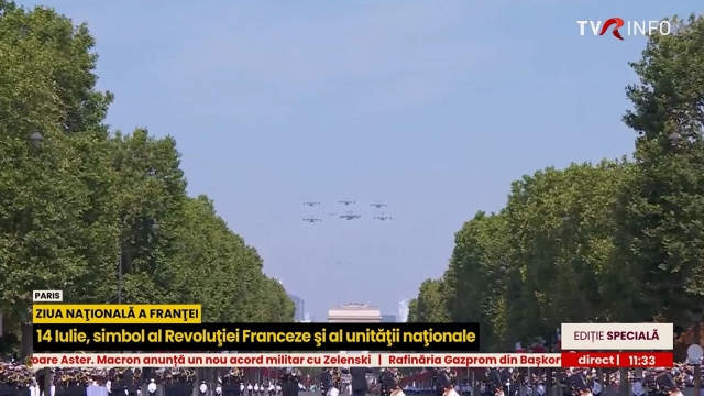 „Parada de Ziua Naţională a Franţei”, de la Paris, în direct la TVR INFO