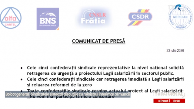 Proiectul legii salarizării unitare a bugetarilor se amână