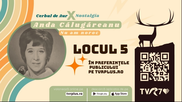 Anda Călugăreanu cu „N-am noroc” – a cincea cea mai votată piesă în concursul „Cerbul de Aur Nostalgia”
