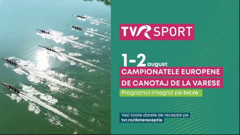 TVR Sport transmite în direct semifinalele și finalele Campionatelor Europene de canotaj de la Varese