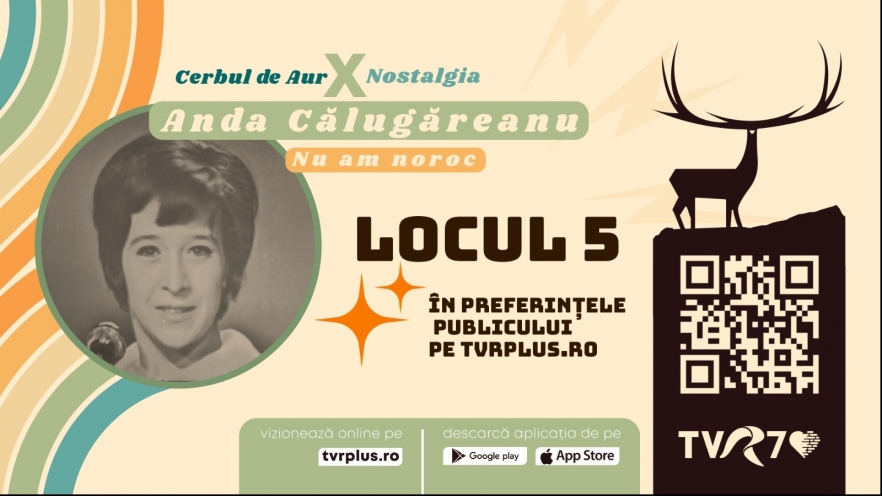 Anda Călugăreanu cu „N-am noroc” – a cincea cea mai votată piesă în concursul „Cerbul de Aur Nostalgia”