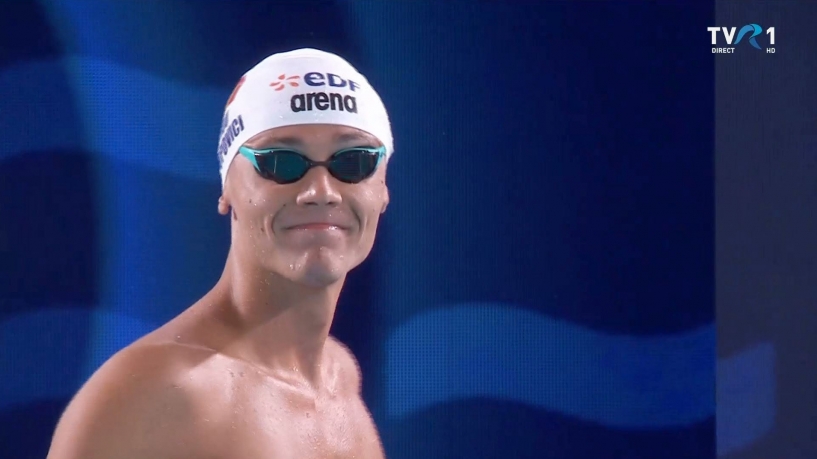 David Popovici s-a calificat în semifinalele probei de 200 m liber de la Campionatele Europene