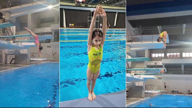 Alexia Motronea, mica speranță a săriturilor în apă. Miercuri, la „Mâine începe azi”