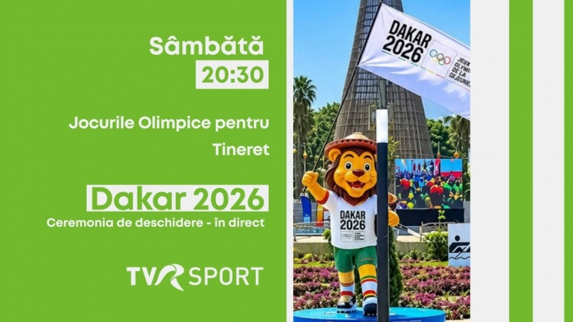 Spiritul olimpic din nou la Televiziunea Română: Jocurile Olimpice de Tineret Dakar 2026, timp de două săptămâni, la TVR Sport